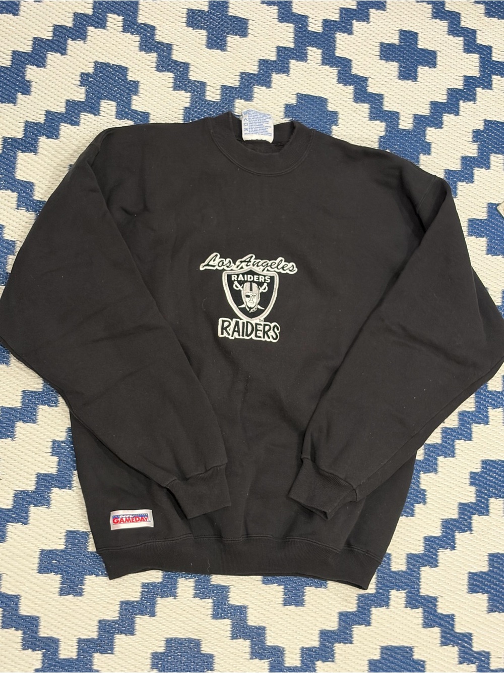 Vintage 90s Los Angeles Raiders Sweatshirt Embroidered Logo Size L